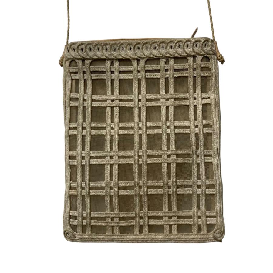 値下げ】mame kurogouchi cording embroidery pouch with leather