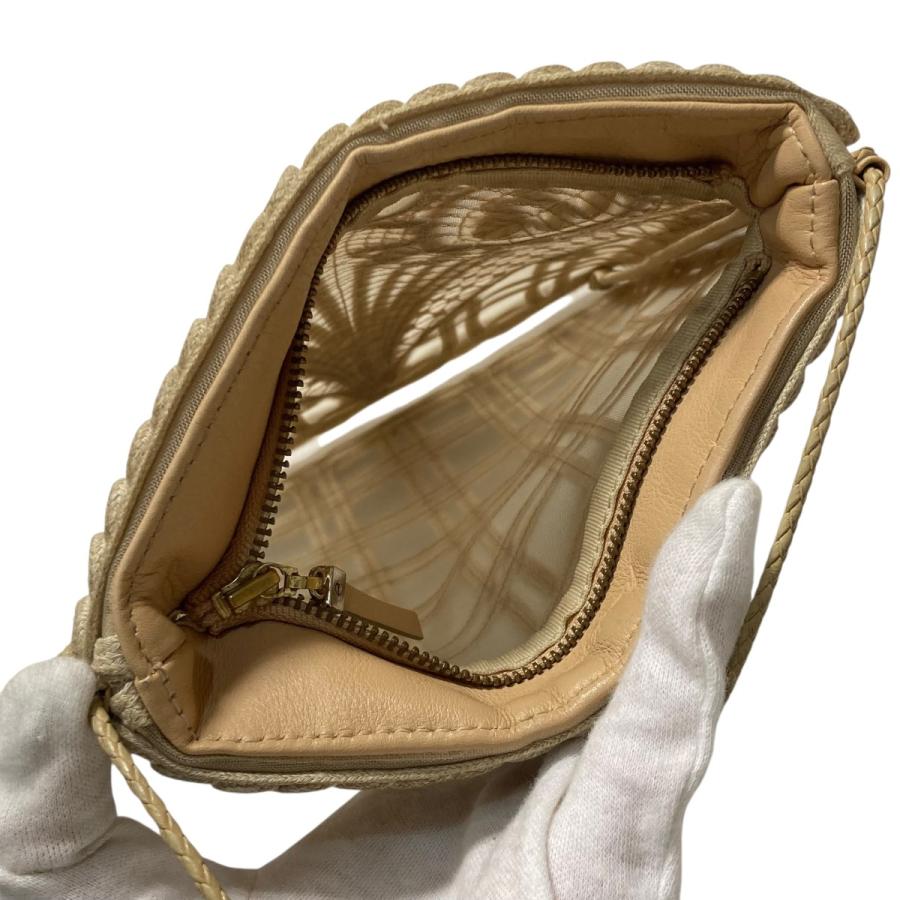 値下げ】mame kurogouchi cording embroidery pouch with leather
