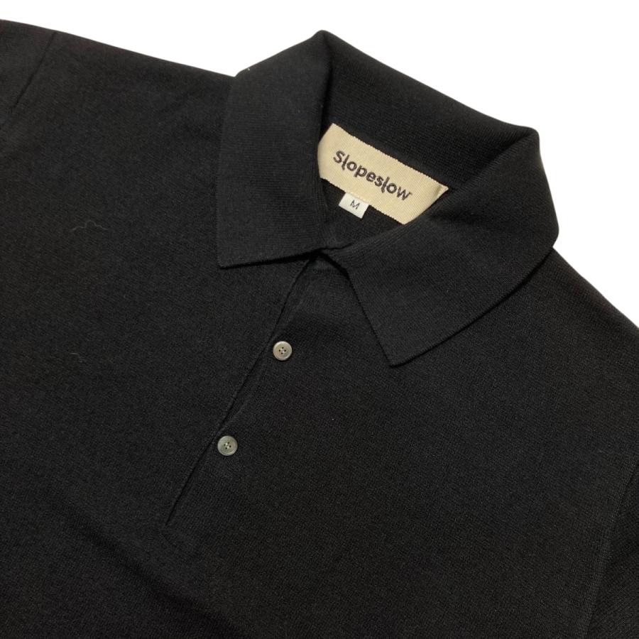 スロープスロウ SLOPESLOW polo sweater - Paper High twisted wool 