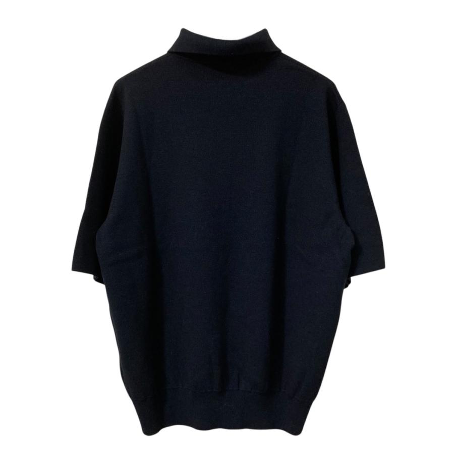スロープスロウ SLOPESLOW Polo sweater Paper × High twisted wool Half Milano rib_1