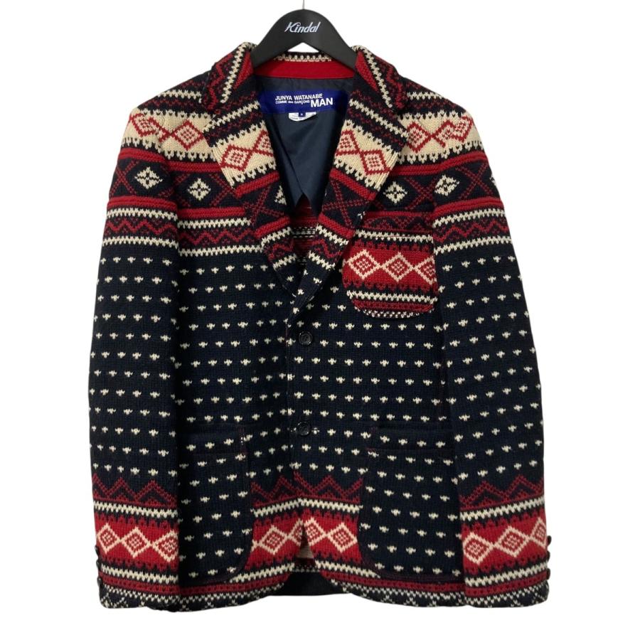 JUNYA WATANABE MAN ノルディック柄ジャケット s 紺 11aw JUNYA WATANABE（ジュンヤワタナベ） ジュンヤワタナベマン JUNYA