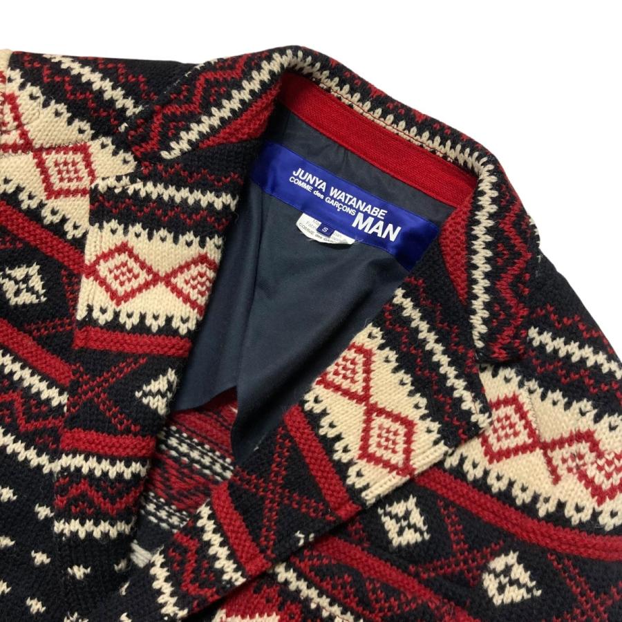 JUNYA WATANABE MAN ノルディック柄ジャケット s 紺 11aw JUNYA