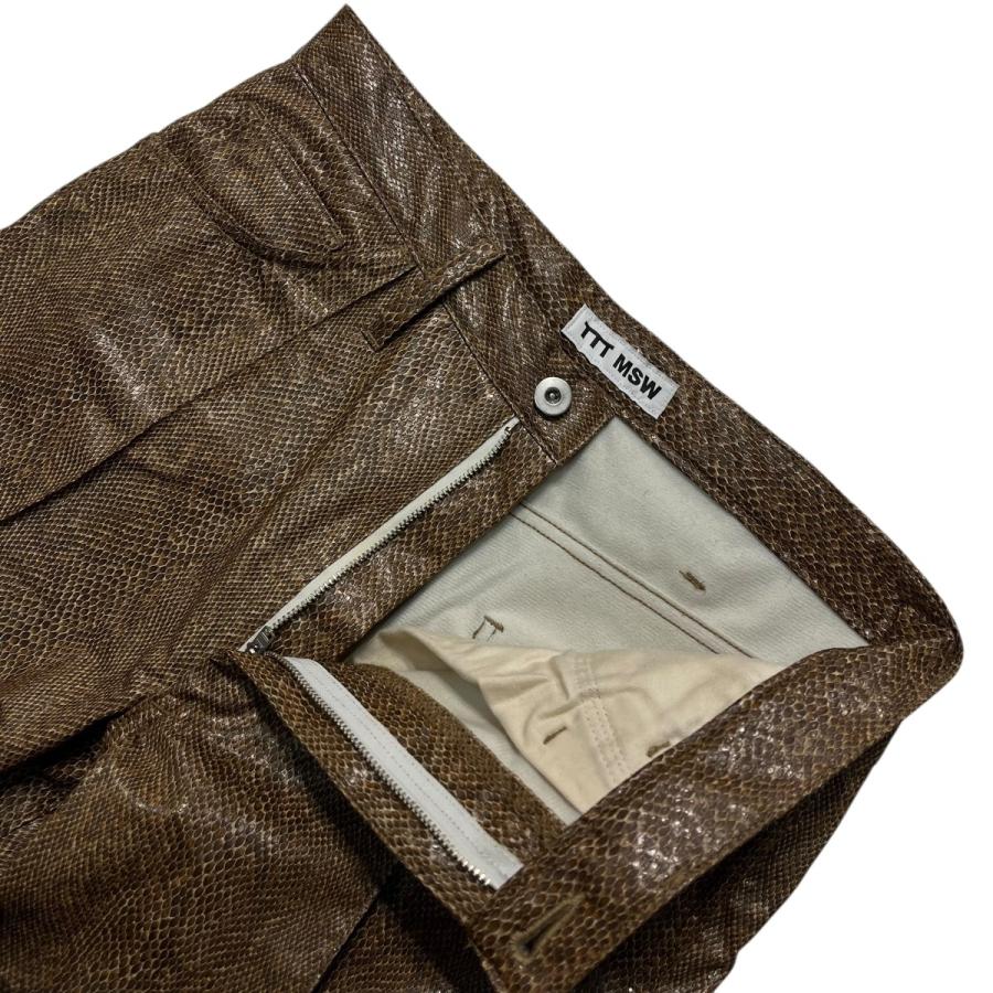 ティーモダンストリートウエア TTT MSW フェイクレザーパイソンパンツ