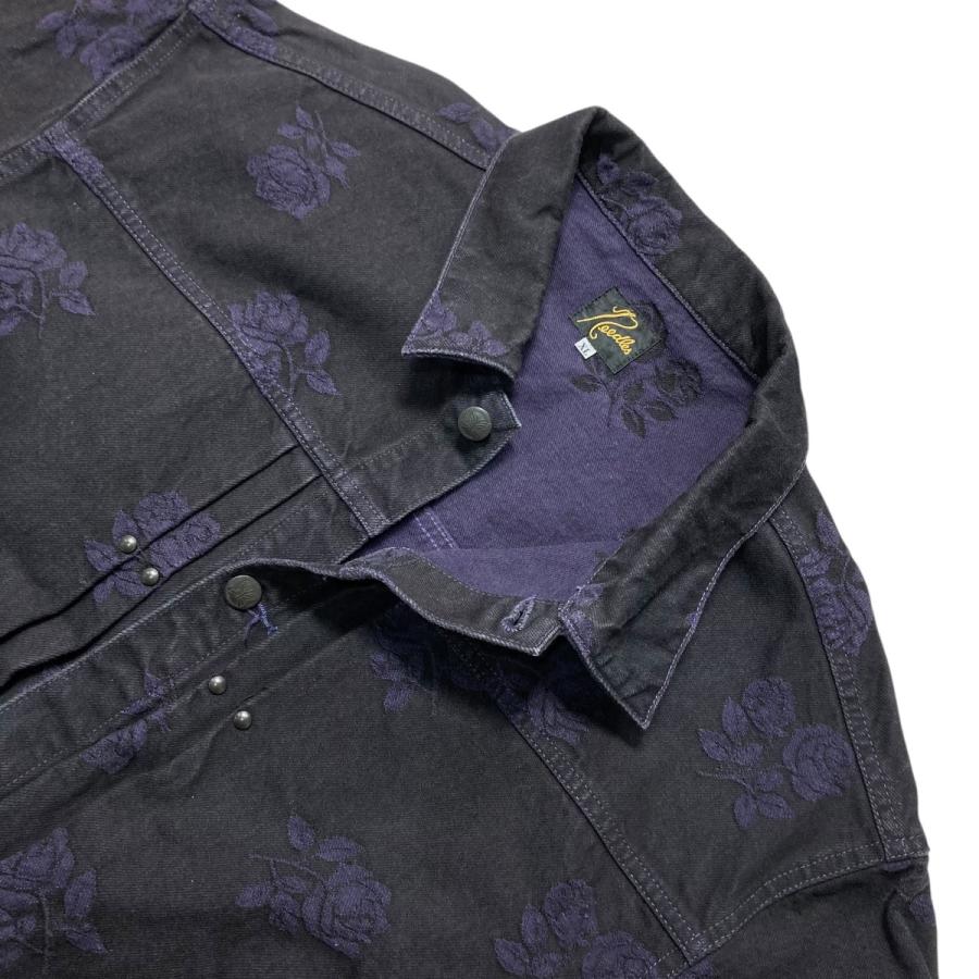 「最終値下げ」Needles 花柄デニムジャケット M ネイビー Needles（ニードルス） ニードルズ Needles M．W． JEAN JACKET-13OZ