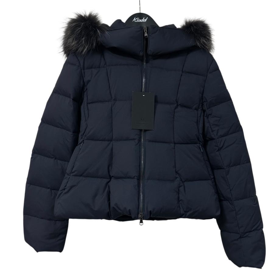 にゃんTATRAS タトラス フード付きネイビー ダウンジャケット01 S TATRAS（タトラス） 【並行輸入品】タトラス コンビ ダウンジャケット