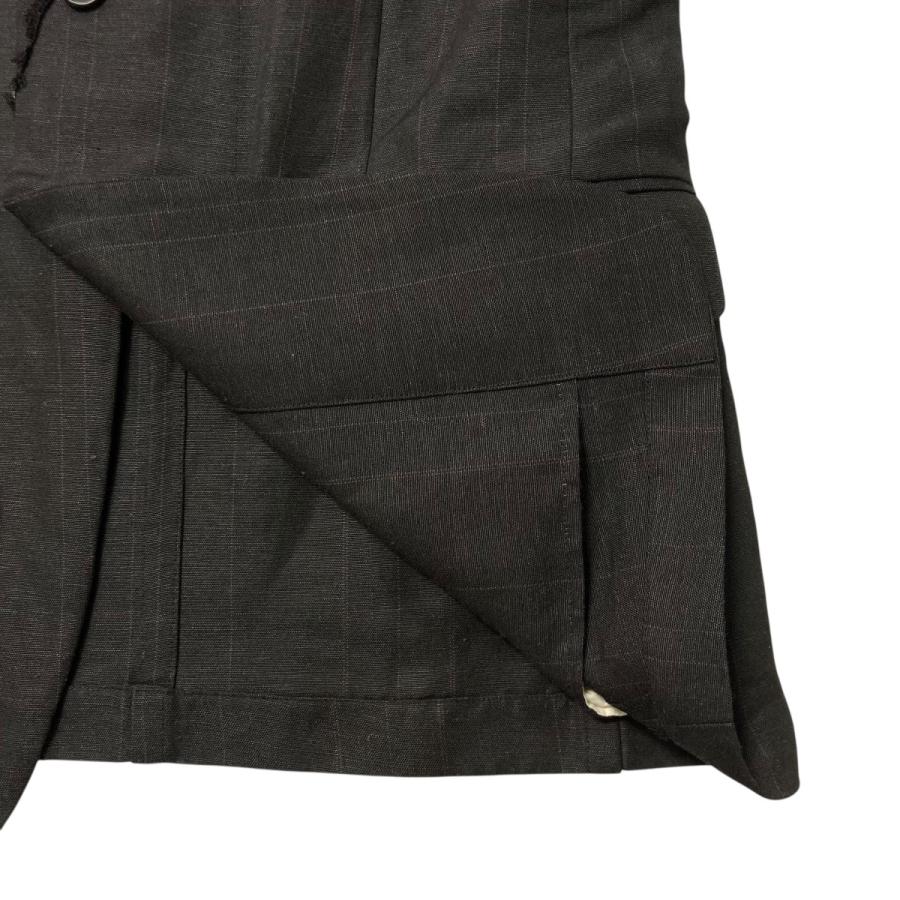 ensou. エンソウ　ブレザー　テーラードジャケット リネン混　L エンソウ ENSOU Ghost Lapel Jacket テーラードジャケット ブラック