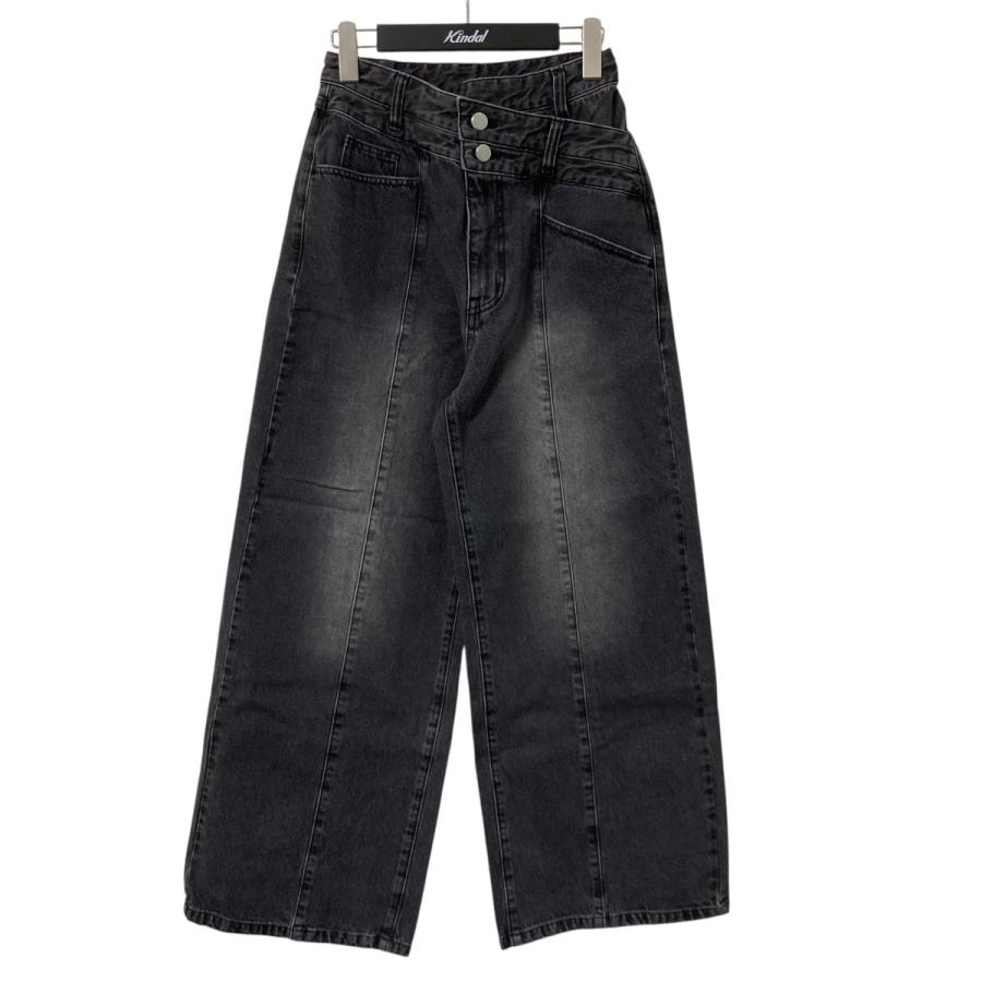 【新品未使用】FRAY I.Dフレイ アイディー♪ハイウエストワイドデニムパンツ FRAY I.D（フレイアイディー）の「ハイウエストワイドデニムパンツ