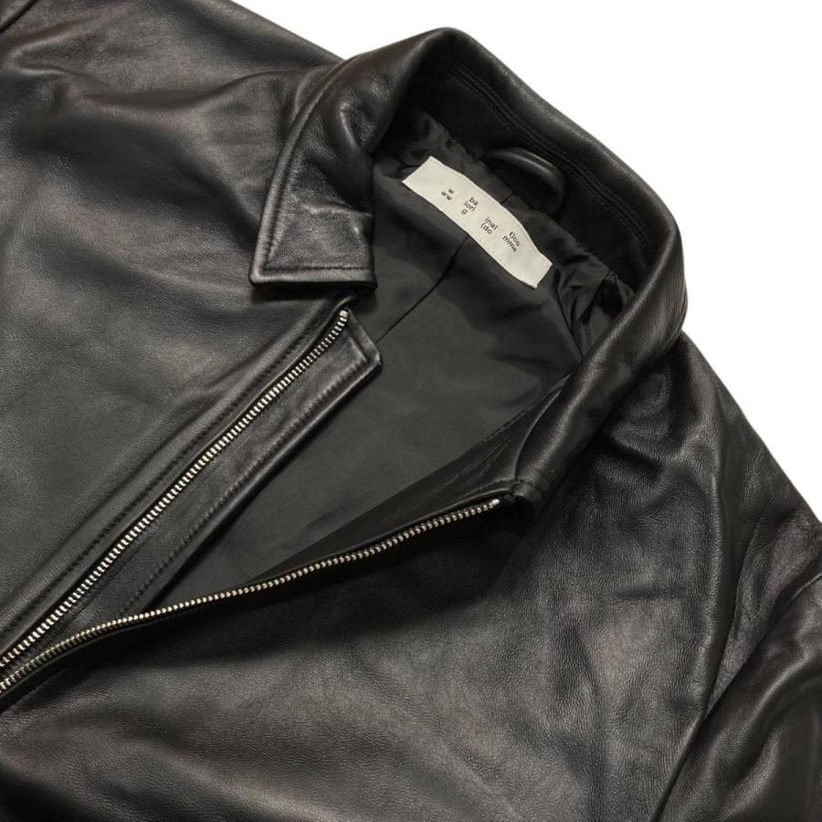 bal（バル） 【値下げ】BAL 25AW TECH LEATHER ZIP JACKET BLACK