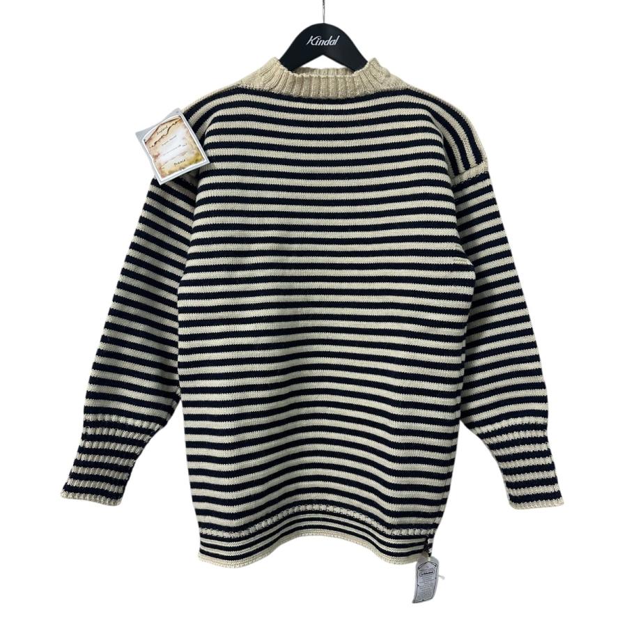 Le Tricoteur（ルトリコチュール） 薄手ボーダーニット アイボリー