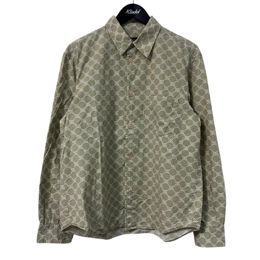 オールドステューシー　モノグラム メンズ】STUSSY ステューシー モノグラム ボタンダウン 半袖シャツ USA