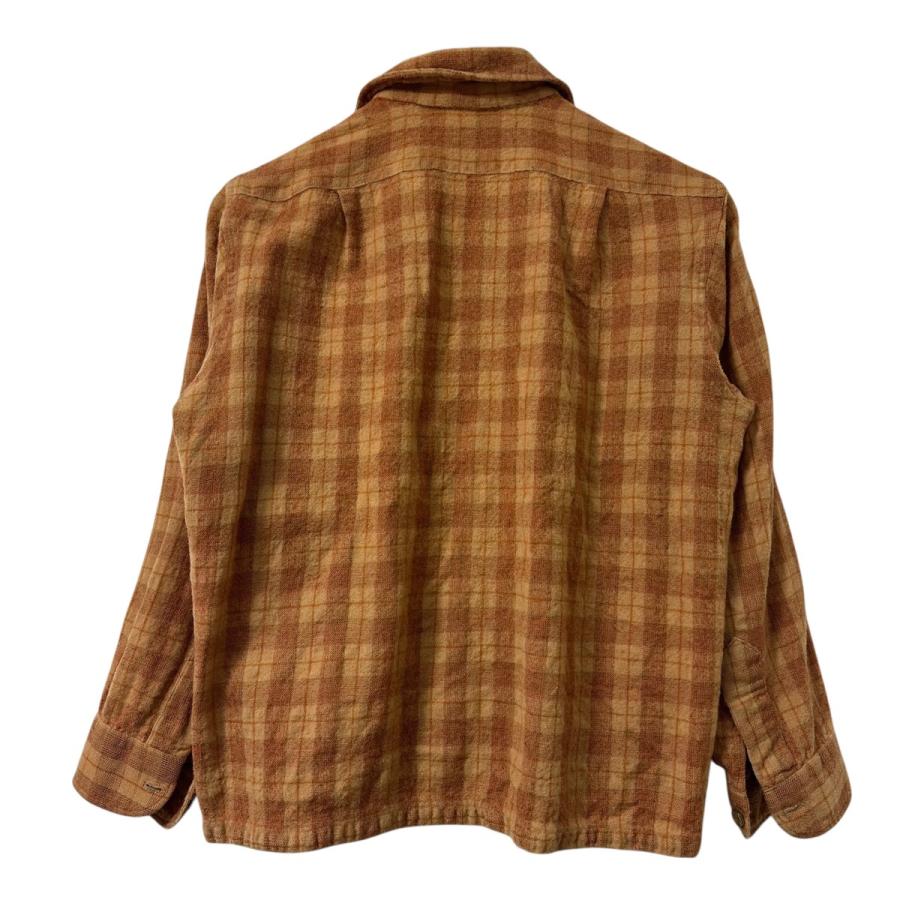 美品 70s ペンドルトン ウールネルシャツ L USA製 オレンジ ネイビー PENDLETON（ペンドルトン） PENDLETON 70s ネルシャツ オレンジ サイズ