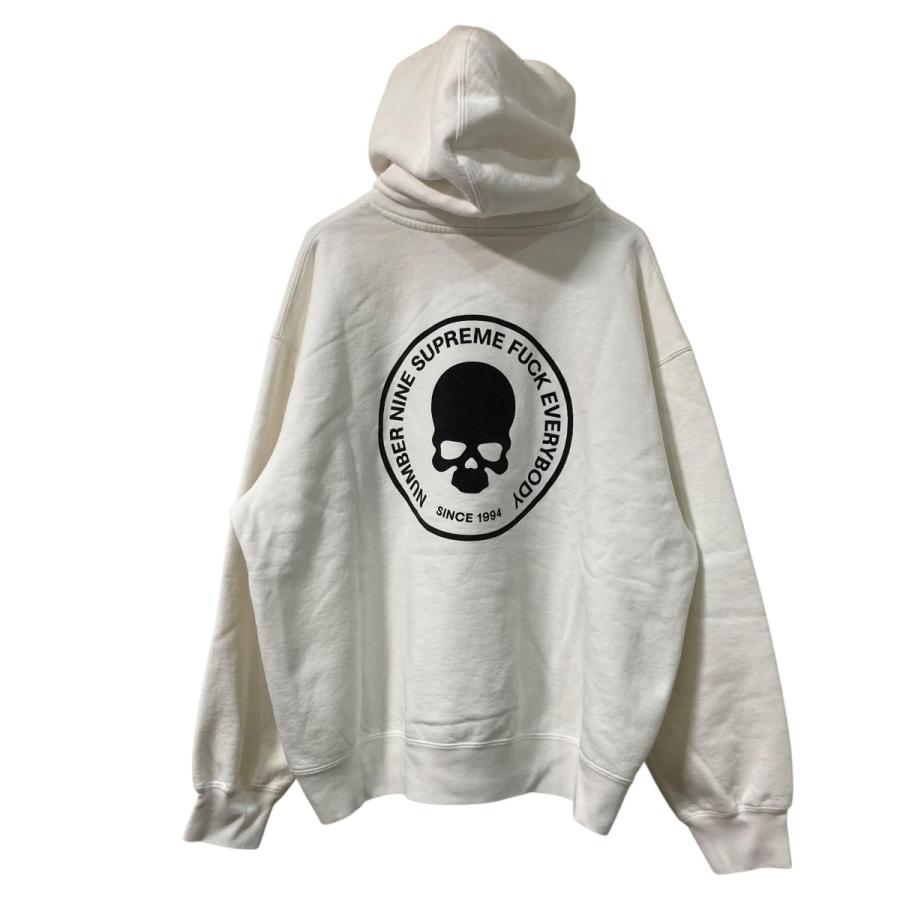 シュプリーム×ナンバーナイン Supreme×NUMBER (N)INE プリントフーディ ホワイト サイズ：XL