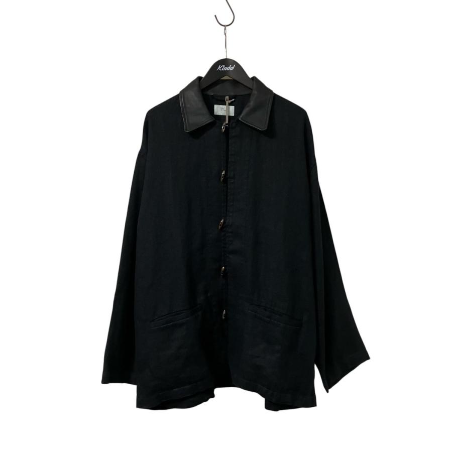 26ss HERILL Linen Duffel Jacket サイズ1 黒 ヘリル HERILL Linen Duffel Jacket リネンジャケット 26 01 HL 8090
