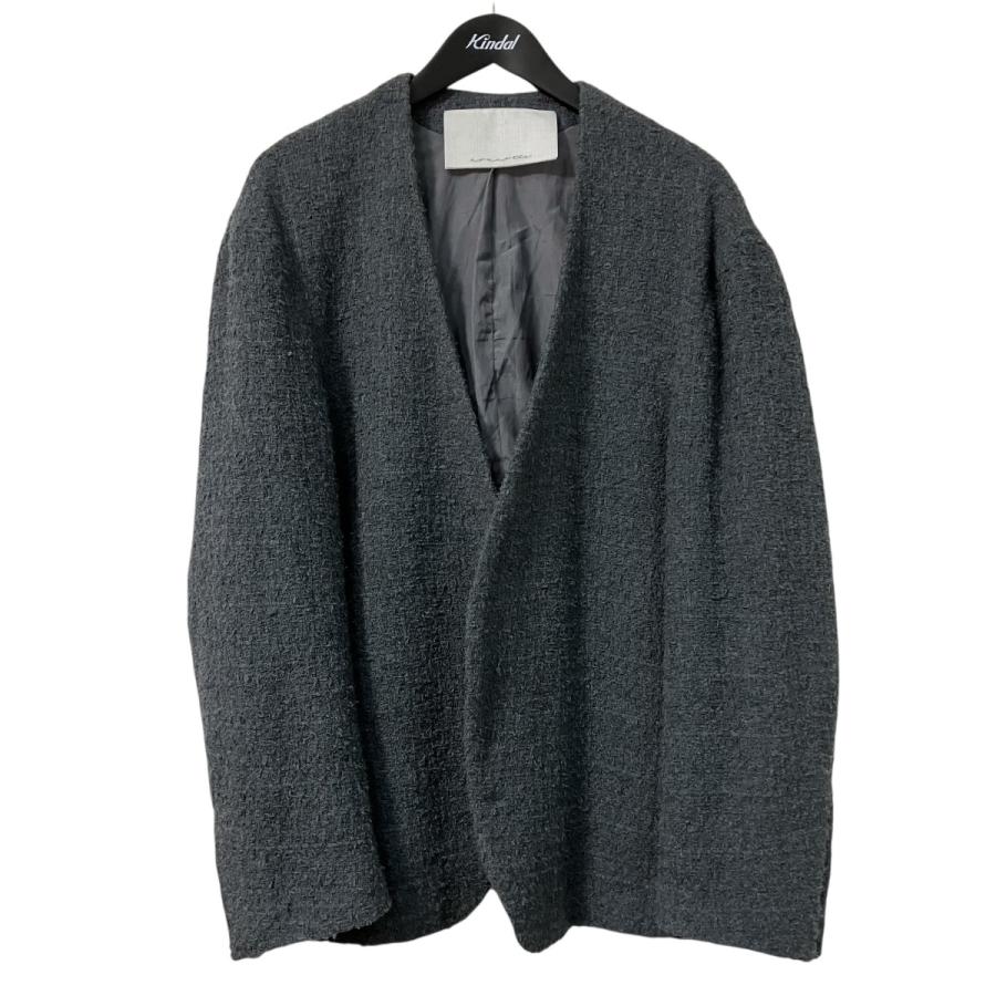 ノノット NONNOTTE DRAPING NO COLLAR N JACKET ツイードジャケット