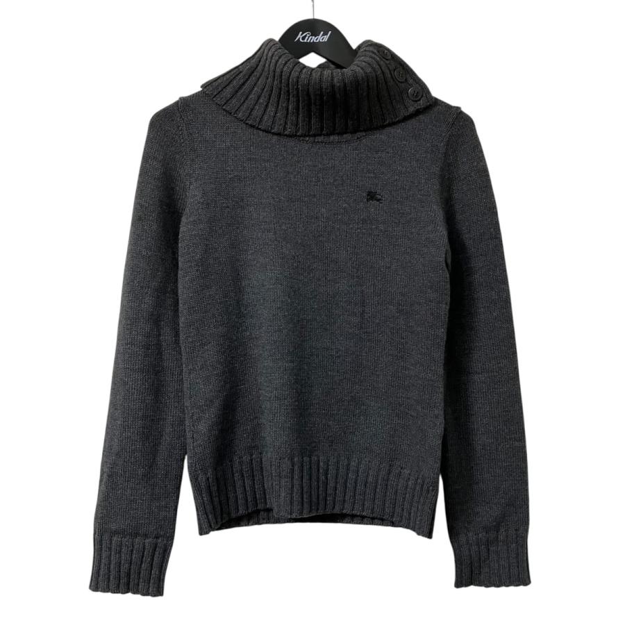 BURBERRY BLUE LABEL ブラックニット 38 BURBERRY BLUE LABEL（バーバリーブルーレーベル） タートルネック