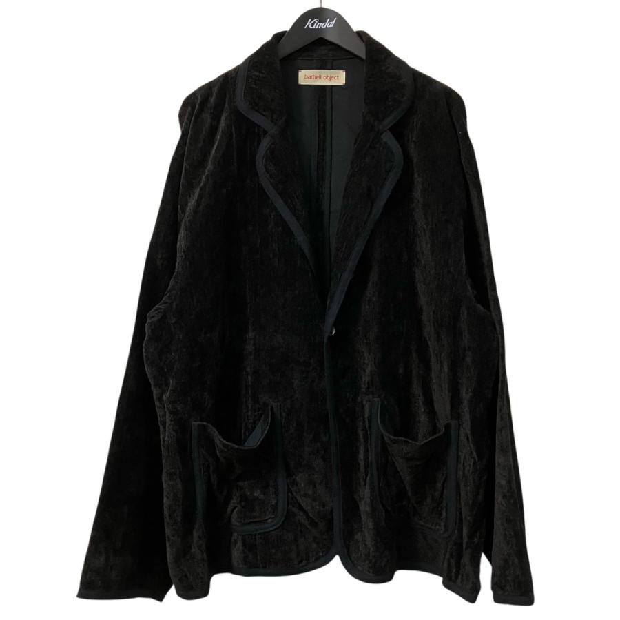 barbell object 24SS velveteen piping jkt ベルベット テーラードジャケット バーベルオブジェクト bo-24s-ce01 ブラウン 2 （20292M） BalBer（バーベル） バーベルオブジェクト barbell object 24SS