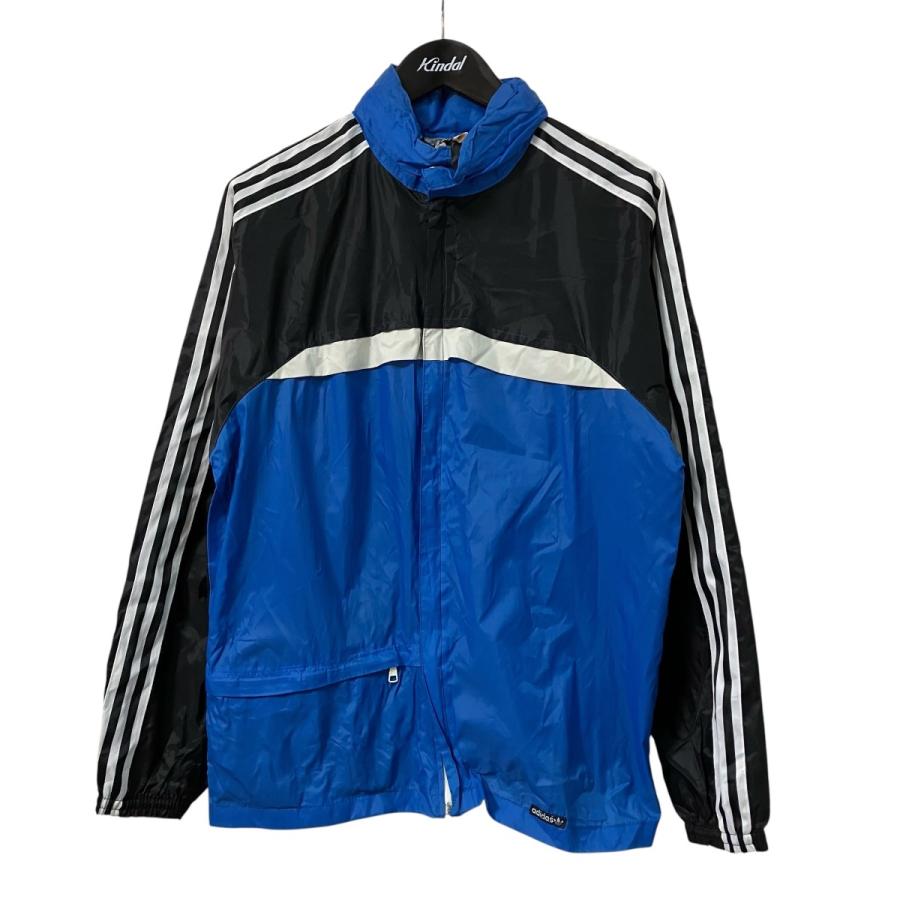 adidas（アディダス） ナイロンジャケット ブラック×ブルー サイズ：S
