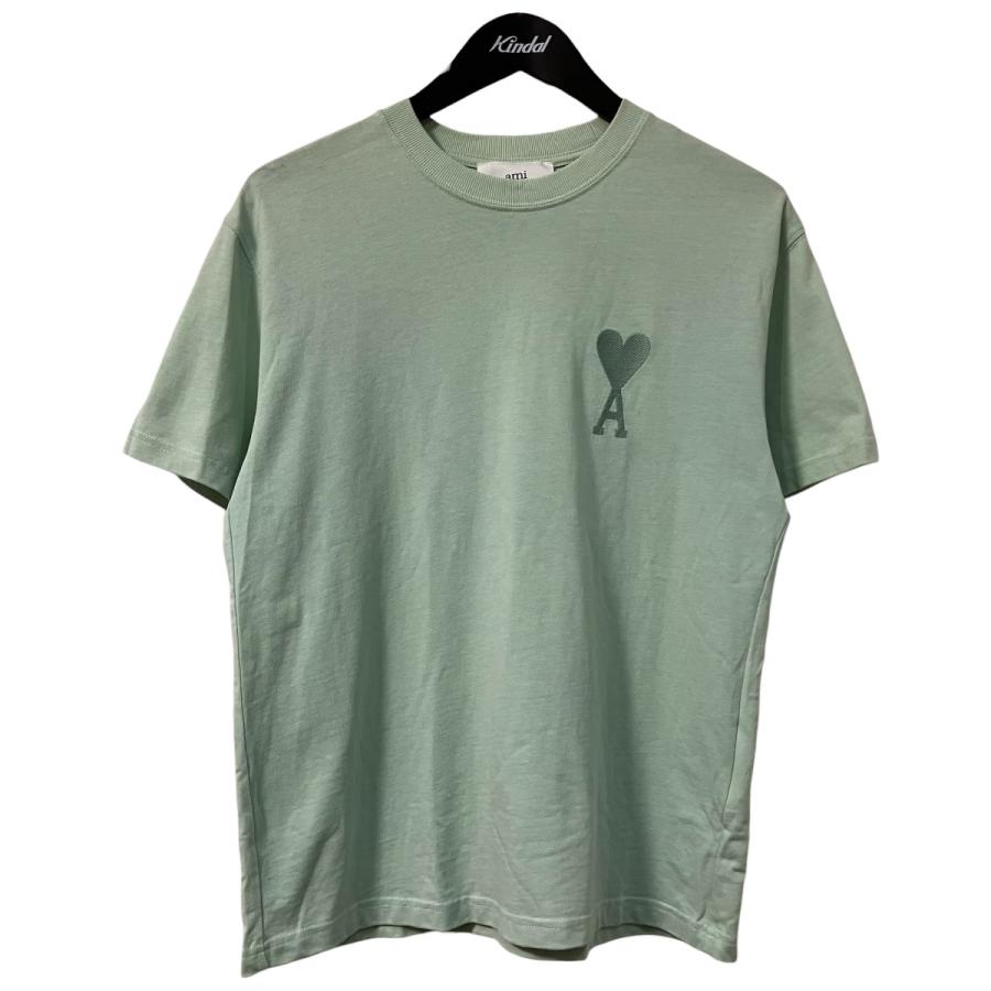 アミパリス ami 刺繍Tシャツ E22UTS002．726 黄緑 サイズ：XXS