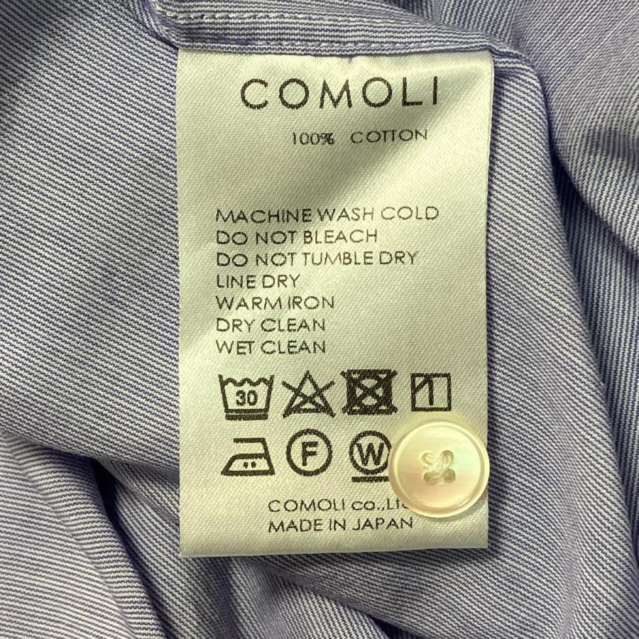 COMOLI（コモリ） バンドカラーシャツ W03-02002 バイオレット サイズ