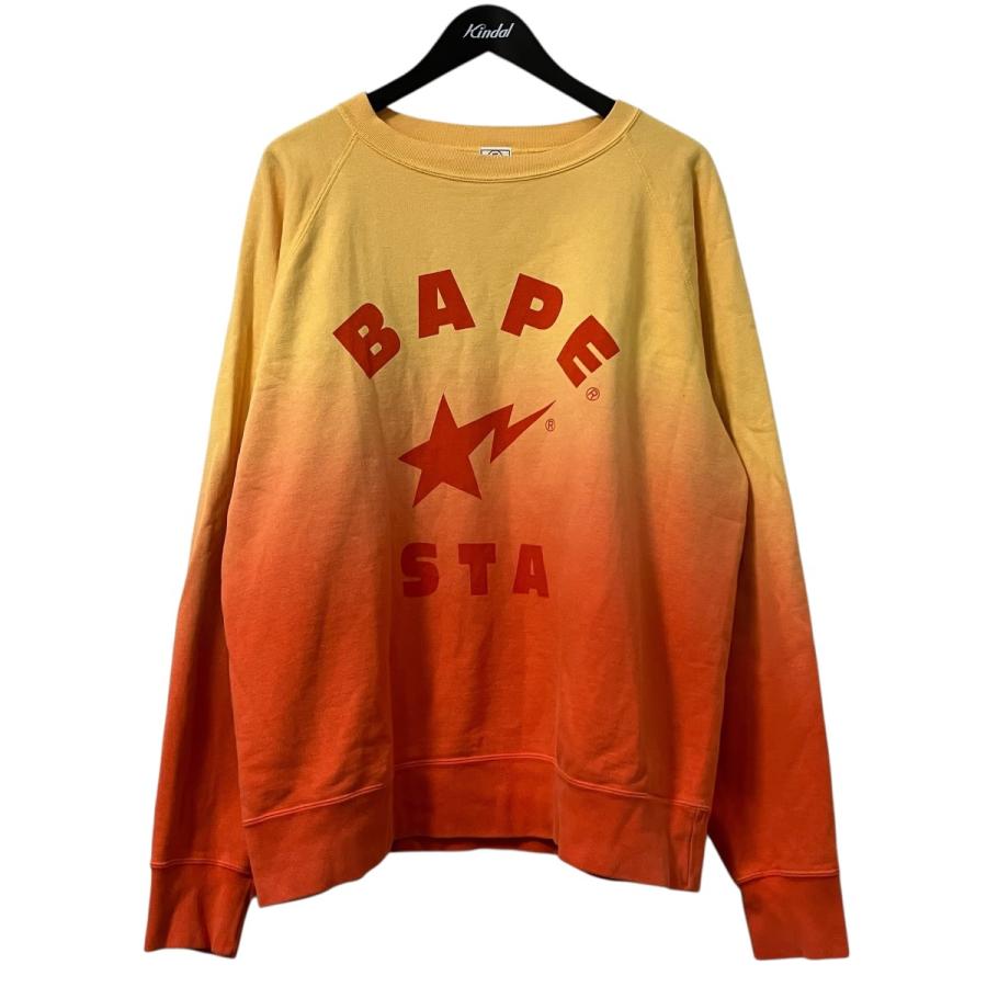 スウェット A BATHING APE アベイシングエイプ クルーネックスウェット L