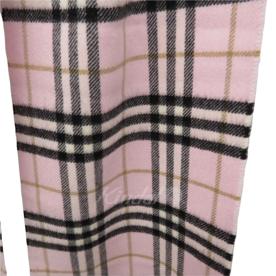 値下げ Burberry フレスポ東大阪店 サイズ 127 ｃｍ ピンク チェック柄カシミヤマフラー マフラー Www 11thspace Com