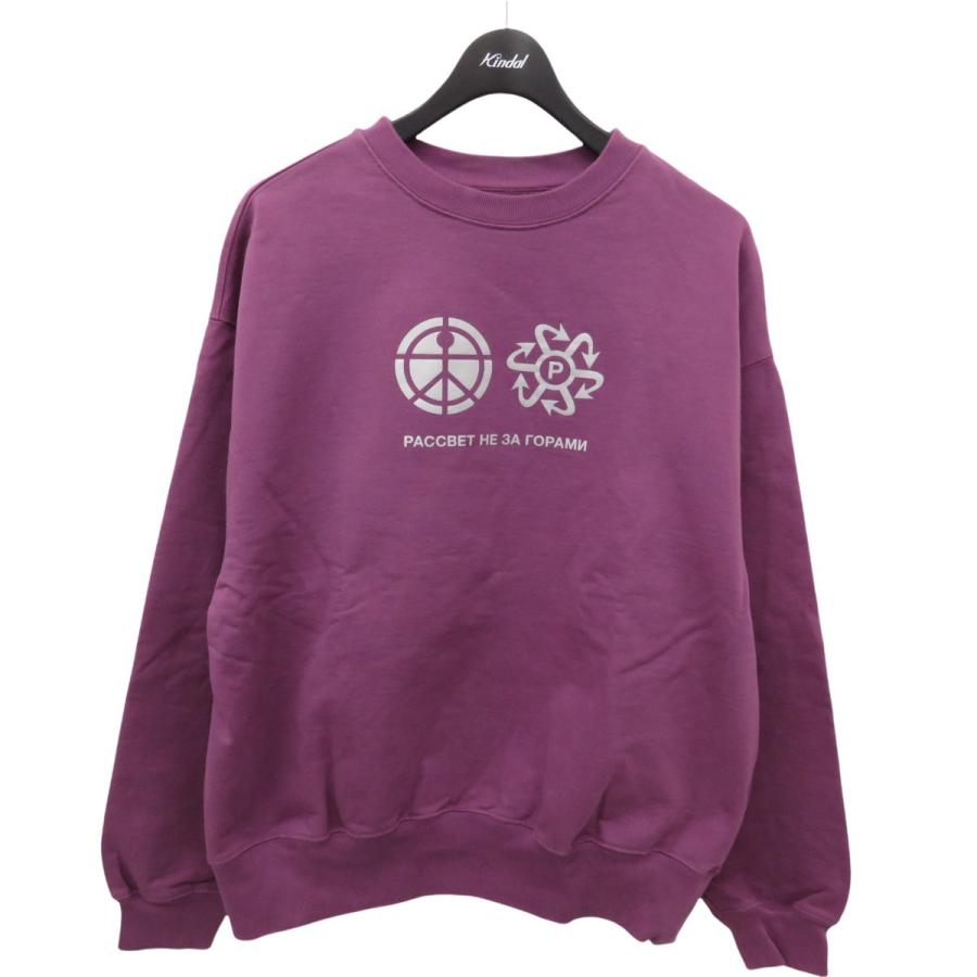 RASSVET / PACCBET REFLECTIVE PRINT SWEATSHIRT クルーネック  