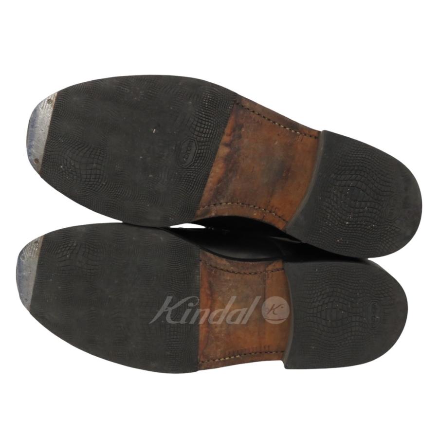 山根靴店（EVISU）Uチップ レザーブーツ　25センチ 値下げ】山根靴店(EVISU) Uチップレザーシューズ ブラック