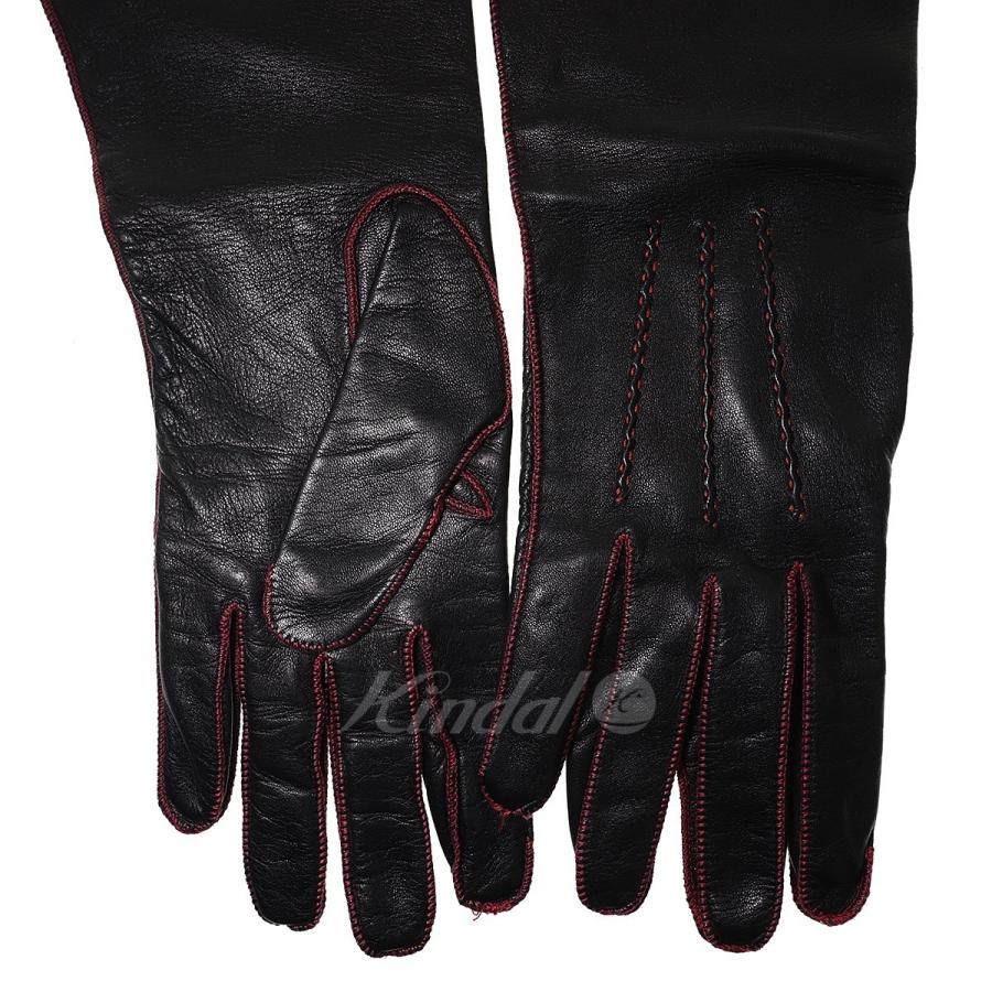 Sermoneta Gloves ロングレザーグローブ ブラック サイズ 7 明石店 2515 日本製
