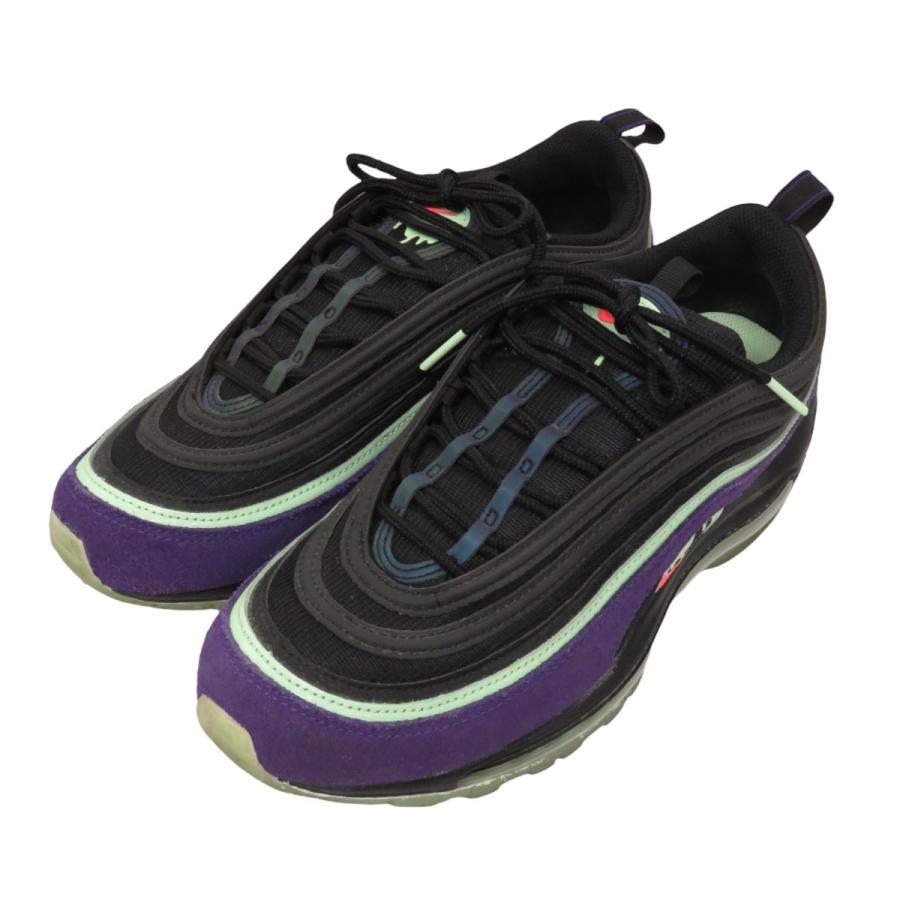 NIKE AIR MAX 97 スニーカー エアマックス ブラック×パープル サイズ：US 9．5 (フレスポ東大阪店) 220512｜kindal