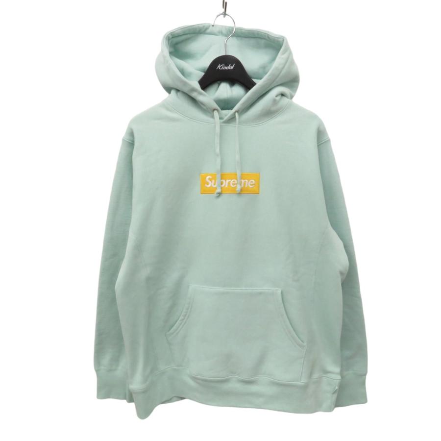 値下げ】SUPREME BOXロゴパーカー Box Logo Hooded Sweatshirt アイス