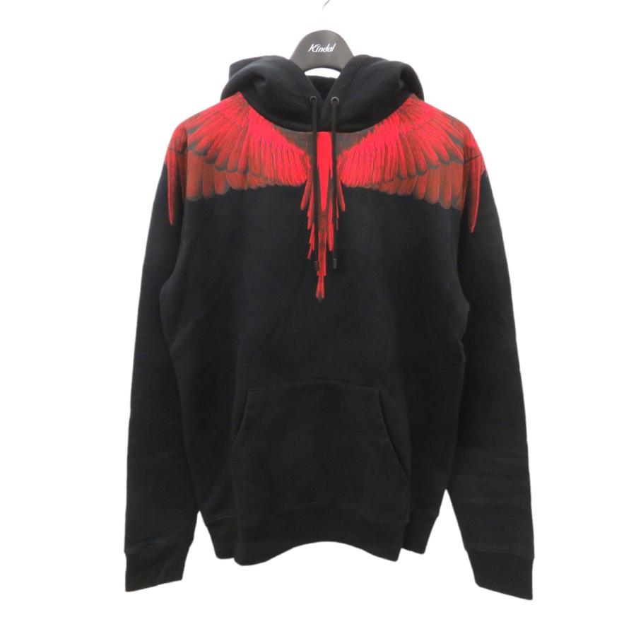 MARCELO BURLON 【値下げ】MARCELO フェザープリントパーカー ブラック 