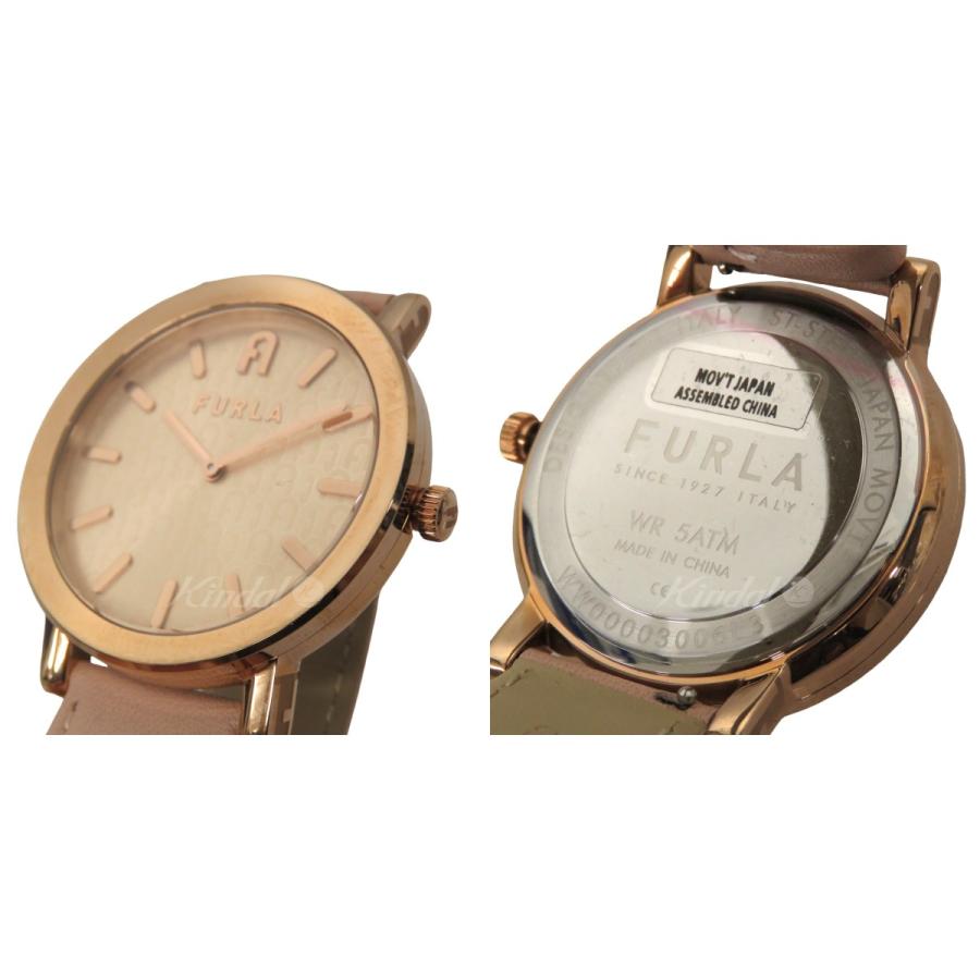 FURLA ミニマルシェイプ 腕時計 リストウォッチ ゴールド×ピンク