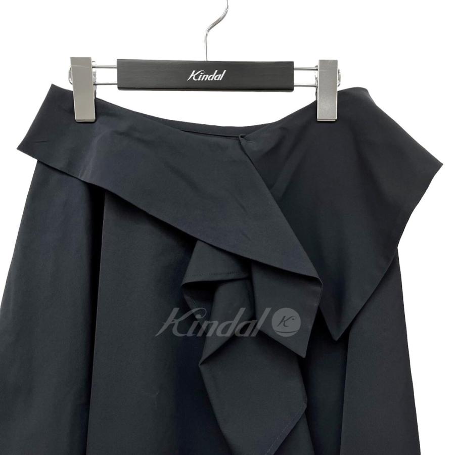 エリン　アシンメトリー巻きスカート ネイビー36／ 予約販売】アシンメトリーチェック柄スカート | KISHIKA