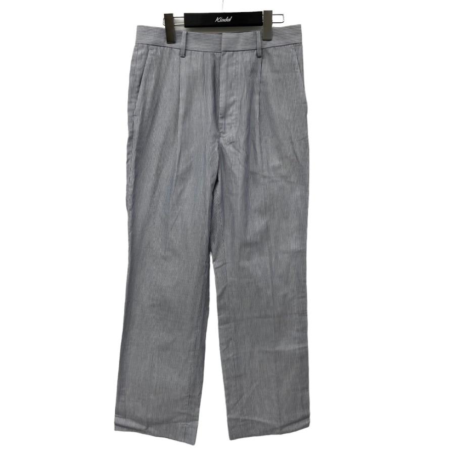 AURALEE オーラリー 22SS GIZA LIGHT WEIGHT PANTS ストライプ 