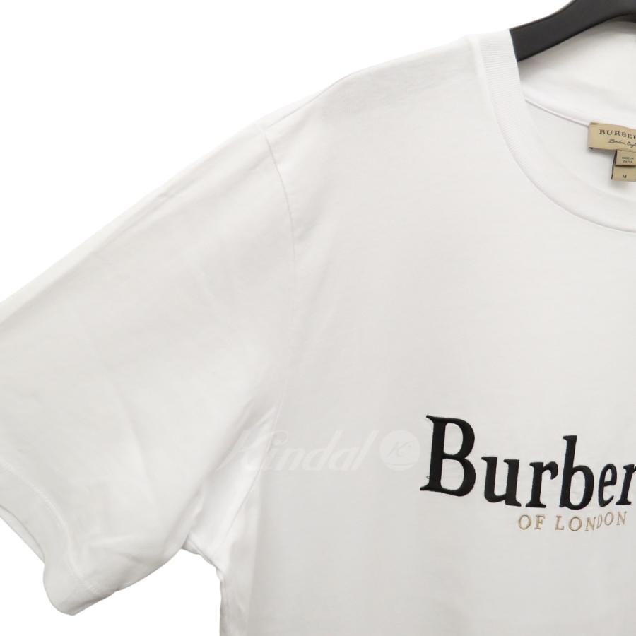 【値下げ】BURBERRY Embroidery Logo Tee エンブロイダリーアーカイブロゴTシャツ ホワイト サイズ：M (EC)｜kindal｜05