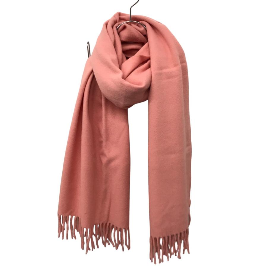 値下げ】ACNE STUDIOS ウールフリンジマフラー ピンク サイズ：200  