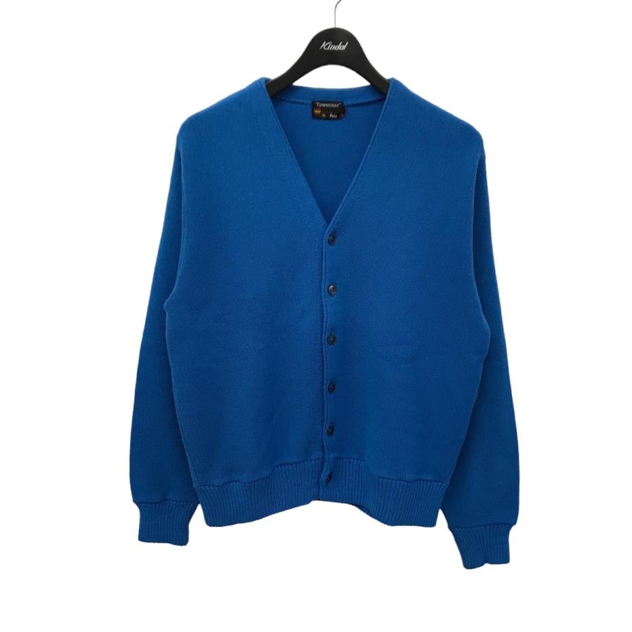 値下げ】TOWN CRAFT 60s アクリルカーディガン ブルー サイズ：M (EC  