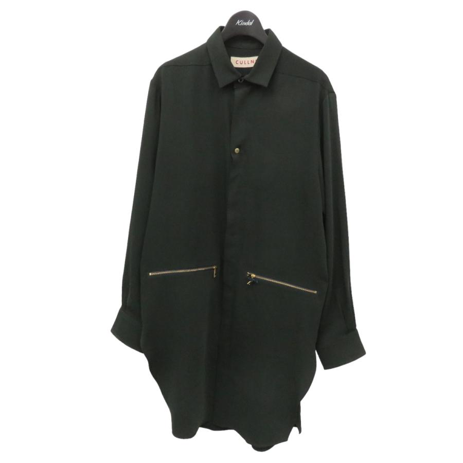 値下げ】CULLNI スナップボタンロングシャツ 18-AW-020 グリーン 