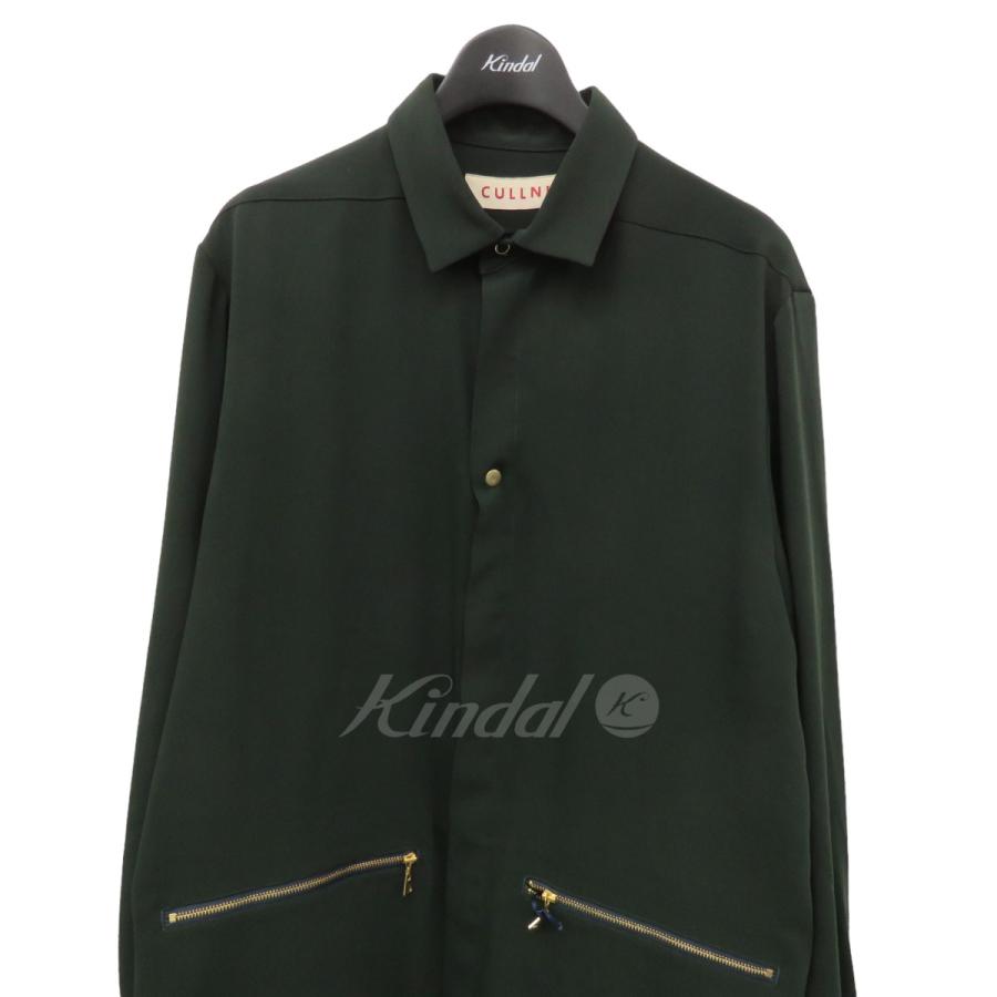 値下げ】CULLNI スナップボタンロングシャツ 18-AW-020 グリーン 