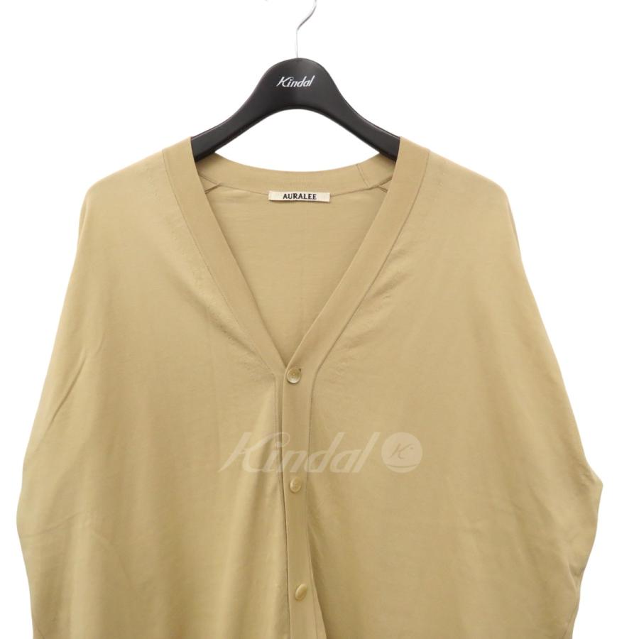 AURALEE 【値下げ】AURALEE SUPER HIGH GAUGE COTTON KNIT CARDIGAN 