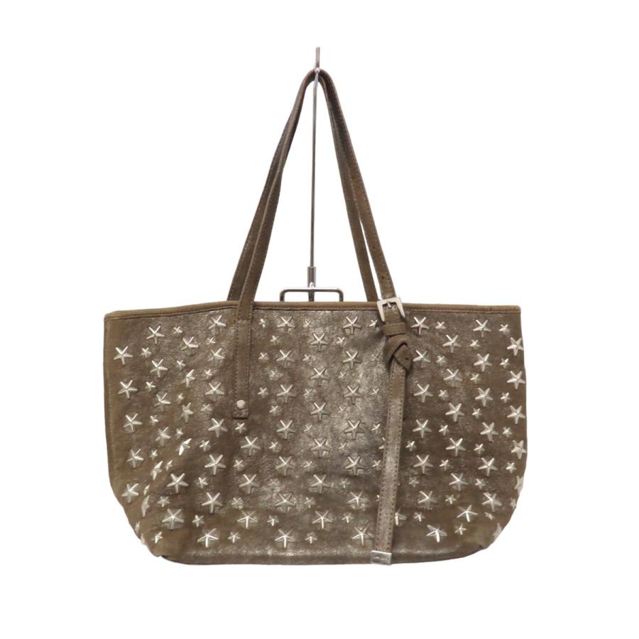 値下げ】JIMMY CHOO スタースタッズトートバッグ ブラウン サイズ 