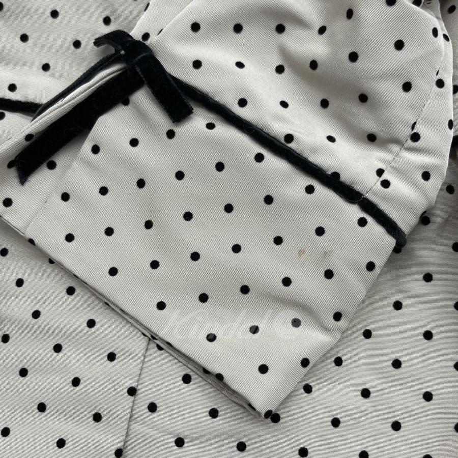 RED VALENTINO ドット柄 フリルノーカラージャケット