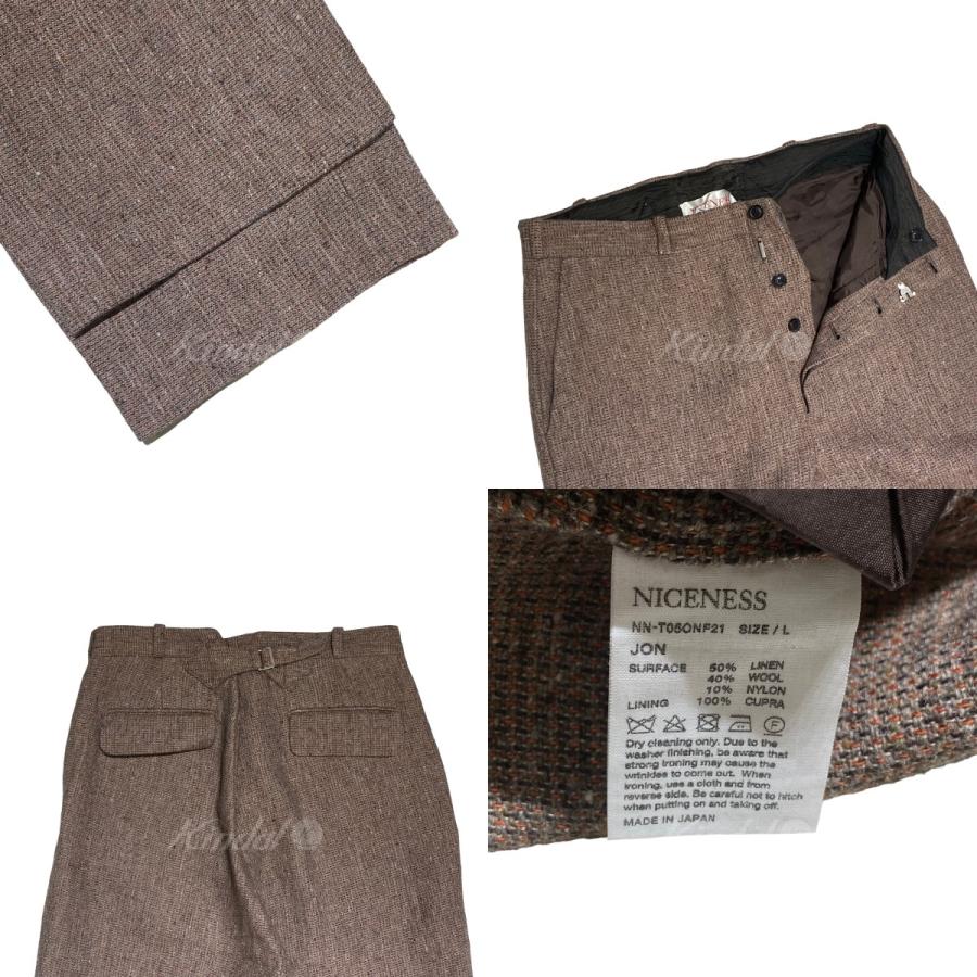 21AW 23AW NICENESSナイスネスJONネップツイードトラウザー