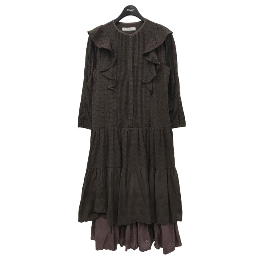 値下げ】Her lip to Two-Tone Ruffled Lace Dress レースワンピース  