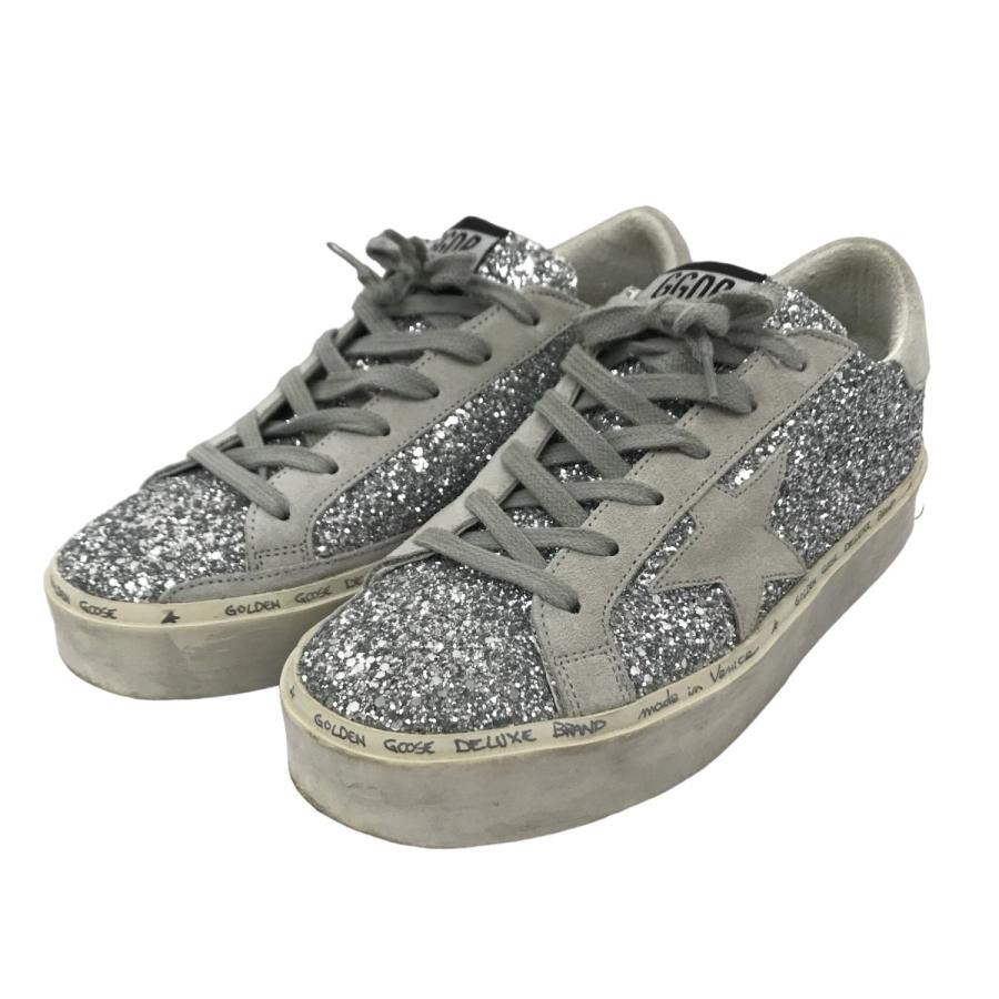 ゴールデングース GOLDEN GOOSE Hi Star silver glitter sneakers スニーカー G34WS945B1
