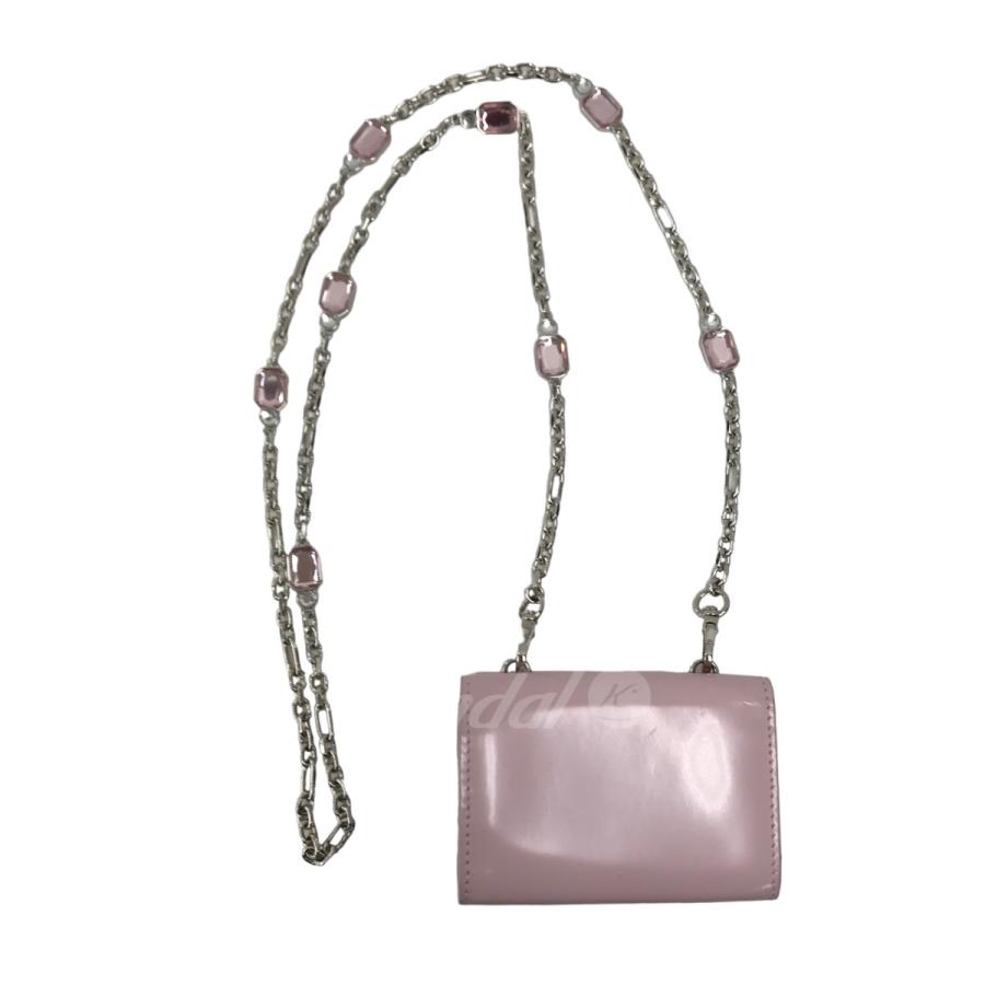 miu 【値下げ】miu クリスタルチェーン ミニウォレット 5MR027 カード  