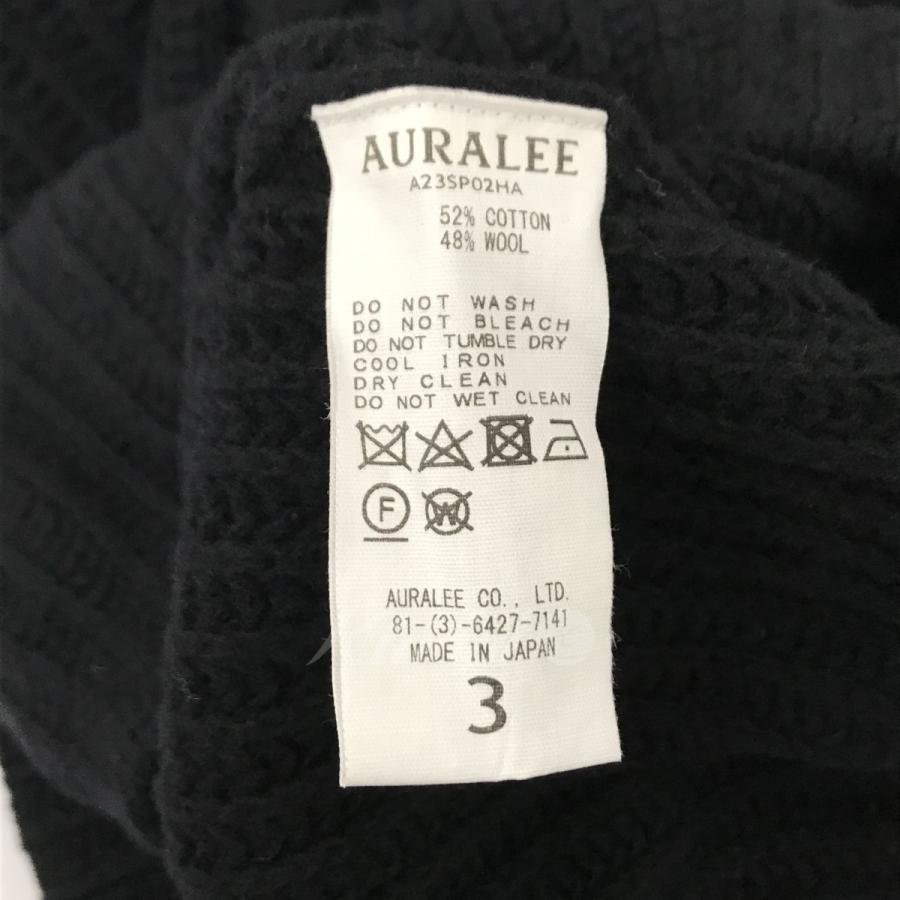 AURALEE オーラリー BRUSHED COTTON WOOL RIB KNIT SKIPPER POLO AURALEE オーラリー BRUSHED COTTON WOOL RIB KNIT SKIPPER POLO