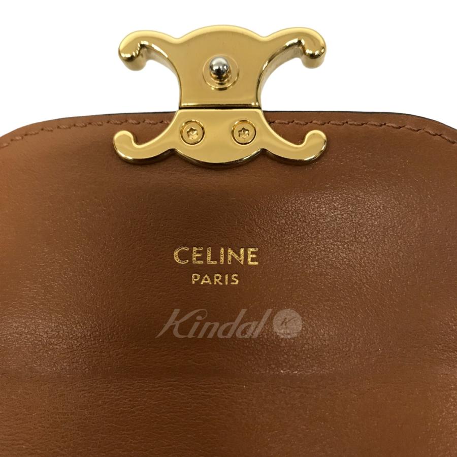 【値下げ】CELINE スモールウォレット トリオンフ 10D782CQH．04LU ブラウン サイズ：- (フレスポ東大阪店)｜kindal｜04