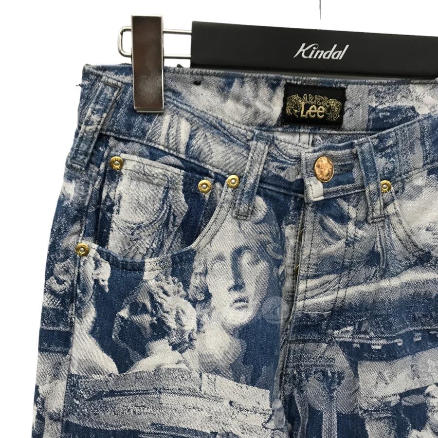 値下げ】ARIES×LEE Sculpture Rider Denim Pant 総柄デニムパンツ 