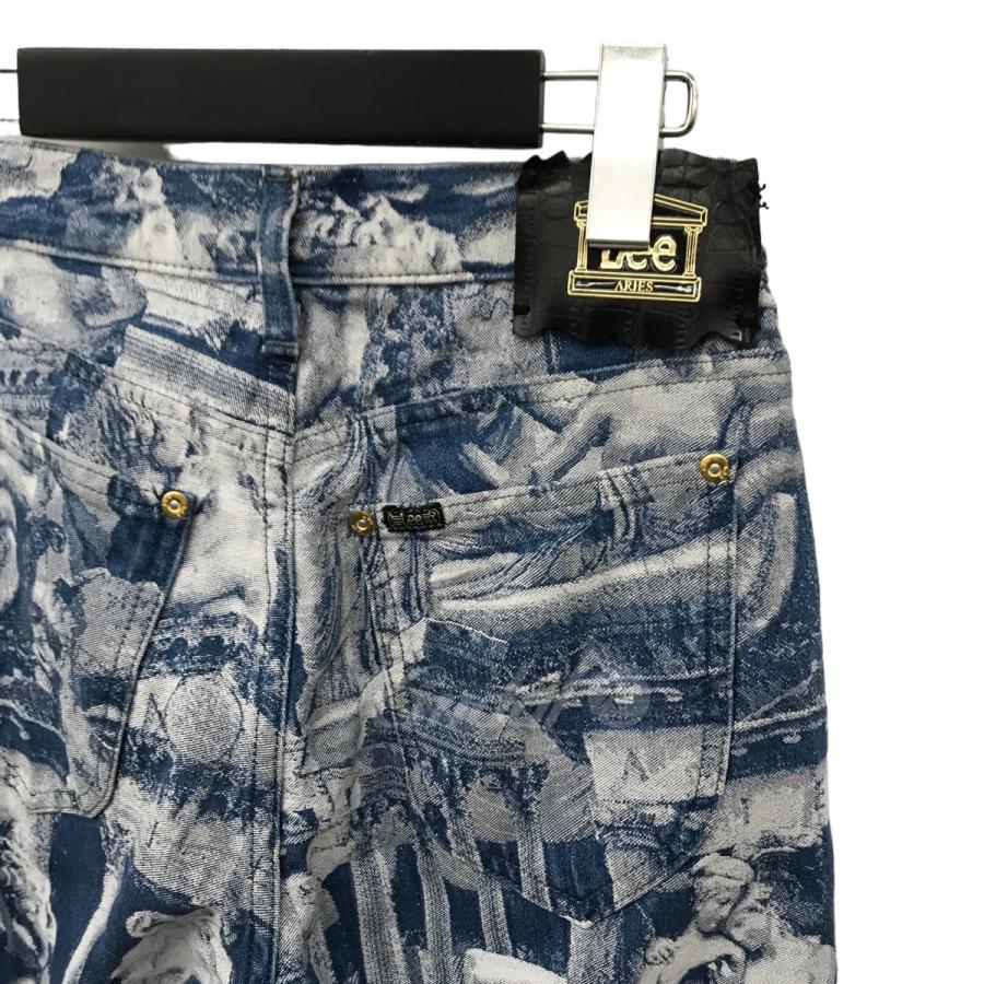 値下げ】ARIES×LEE Sculpture Rider Denim Pant 総柄デニムパンツ 
